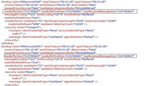 Gelen iletiler için en büyük ileti boyutu kotası 65536 aşıldı Kotayı artırmak için ilgili bağlama öğesinde MaxReceivedMessageSize özelliğini kullanın hatasının çözümü