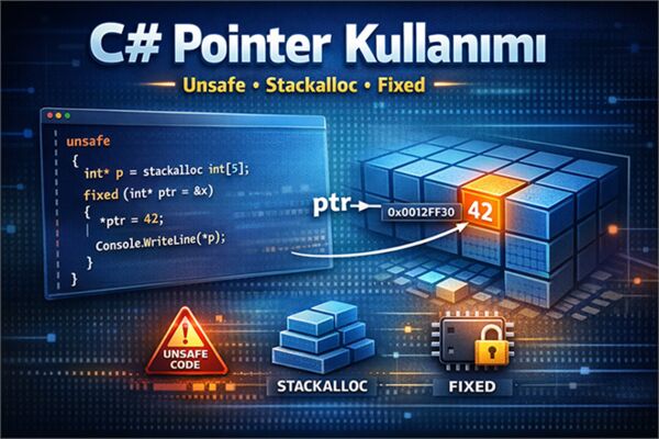 C Pointer lar Unsafe stackalloc ve fixed kavramları